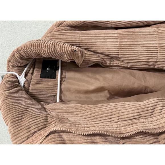 7 For All Mankind Corduroy Dusty Rose Bomber Jacket, Medium - Picture 4 of 7
